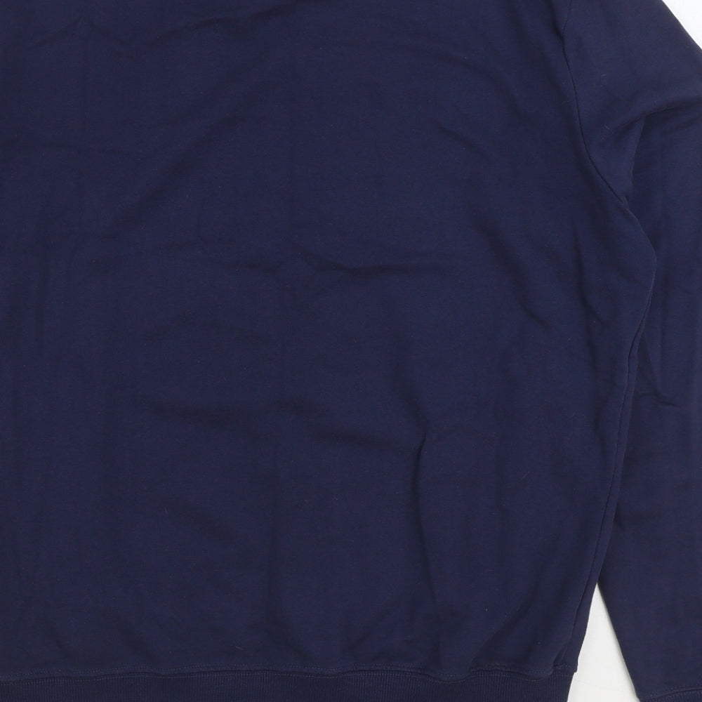River Island Mens Blue Cotton Pullover Sweatshirt Size L