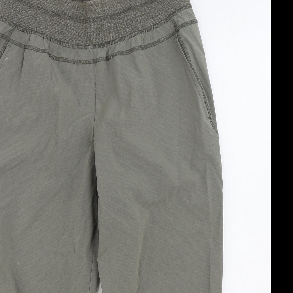Te Verde Womens Green Nylon Cropped Trousers Size L L20 in Regular
