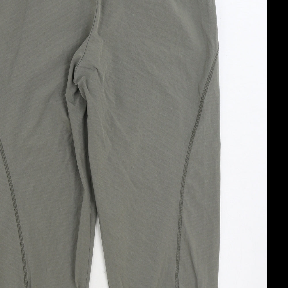 Te Verde Womens Green Nylon Cropped Trousers Size L L20 in Regular