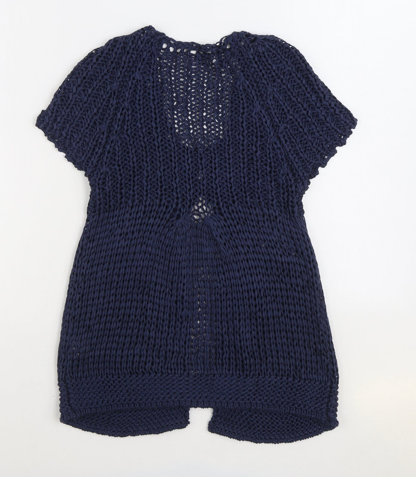 Per Una Womens Blue V-Neck Acrylic Cardigan Jumper Size S
