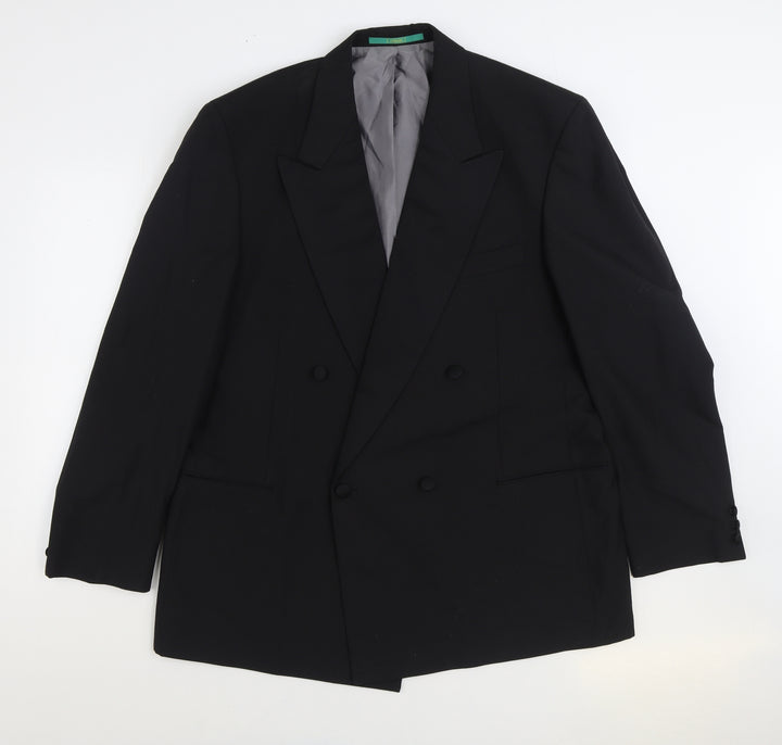 C&A Mens Black Polyester Jacket Suit Jacket Size 44