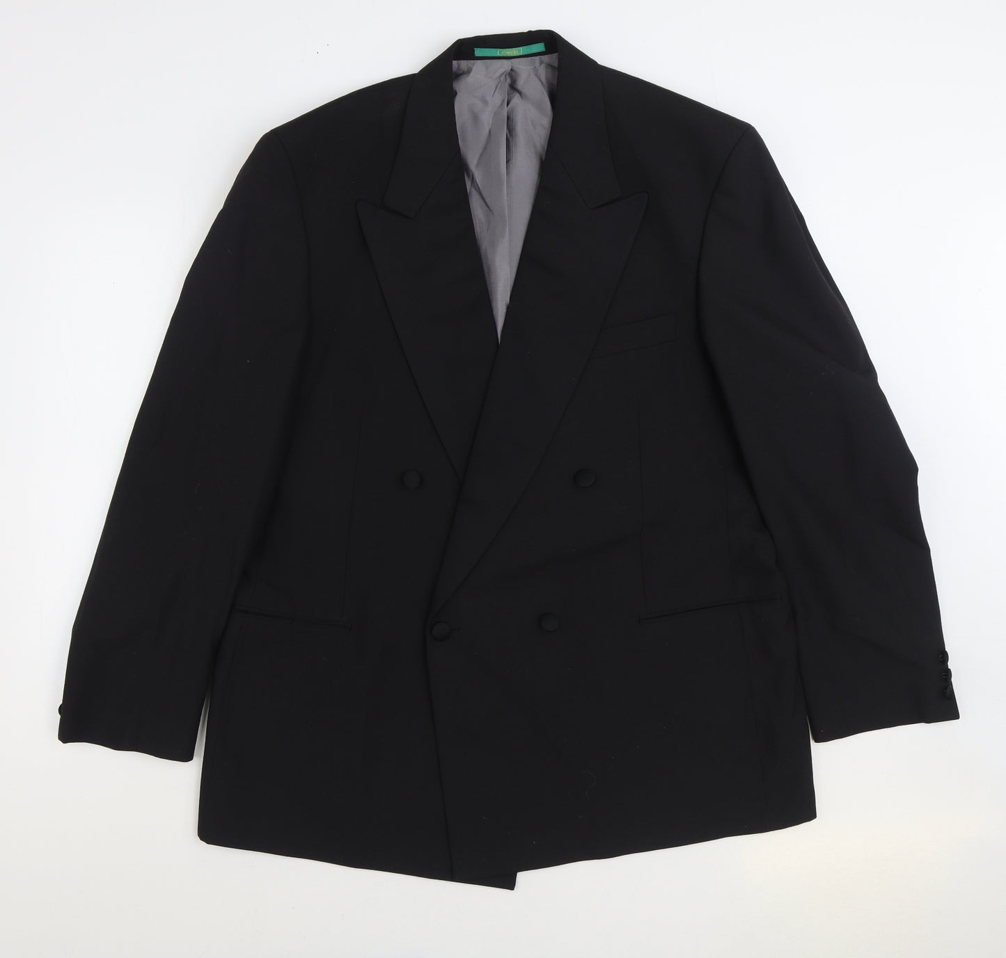 C&A Mens Black Polyester Jacket Suit Jacket Size 44