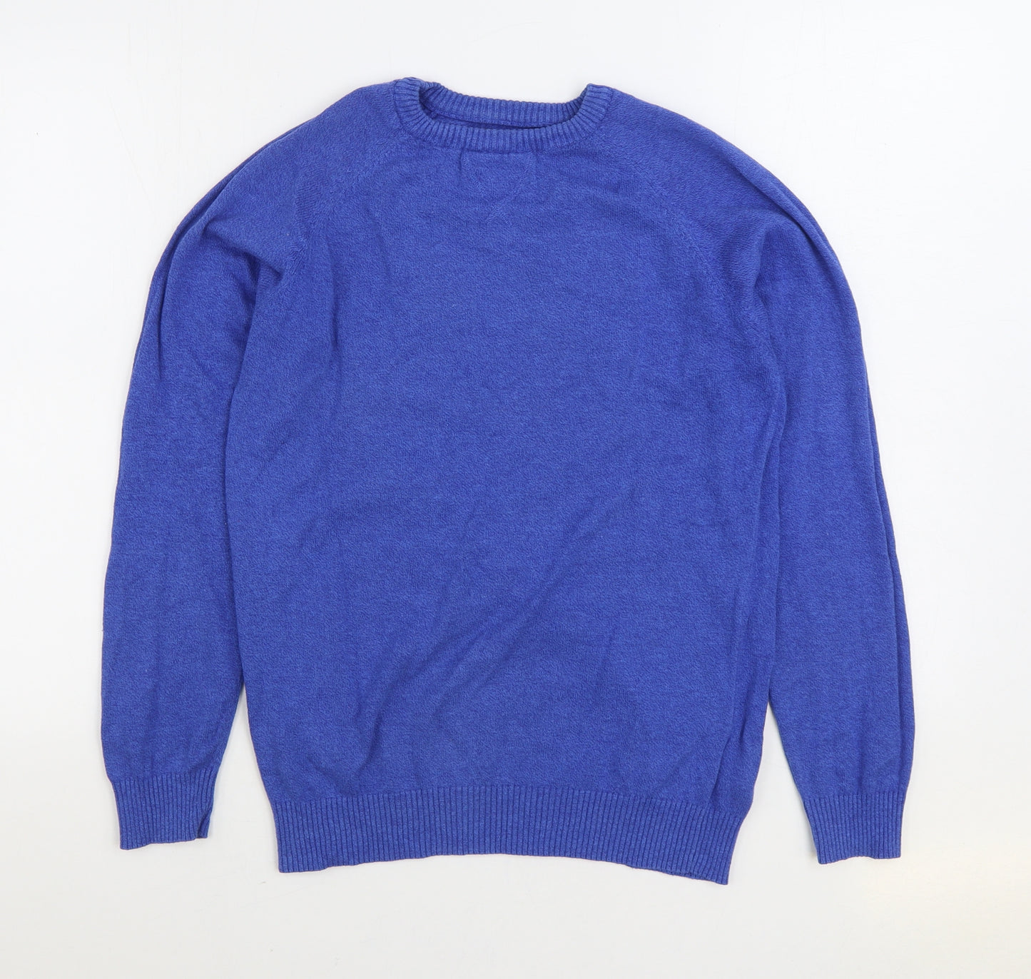 Primark Mens Blue Round Neck Cotton Pullover Jumper Size XS