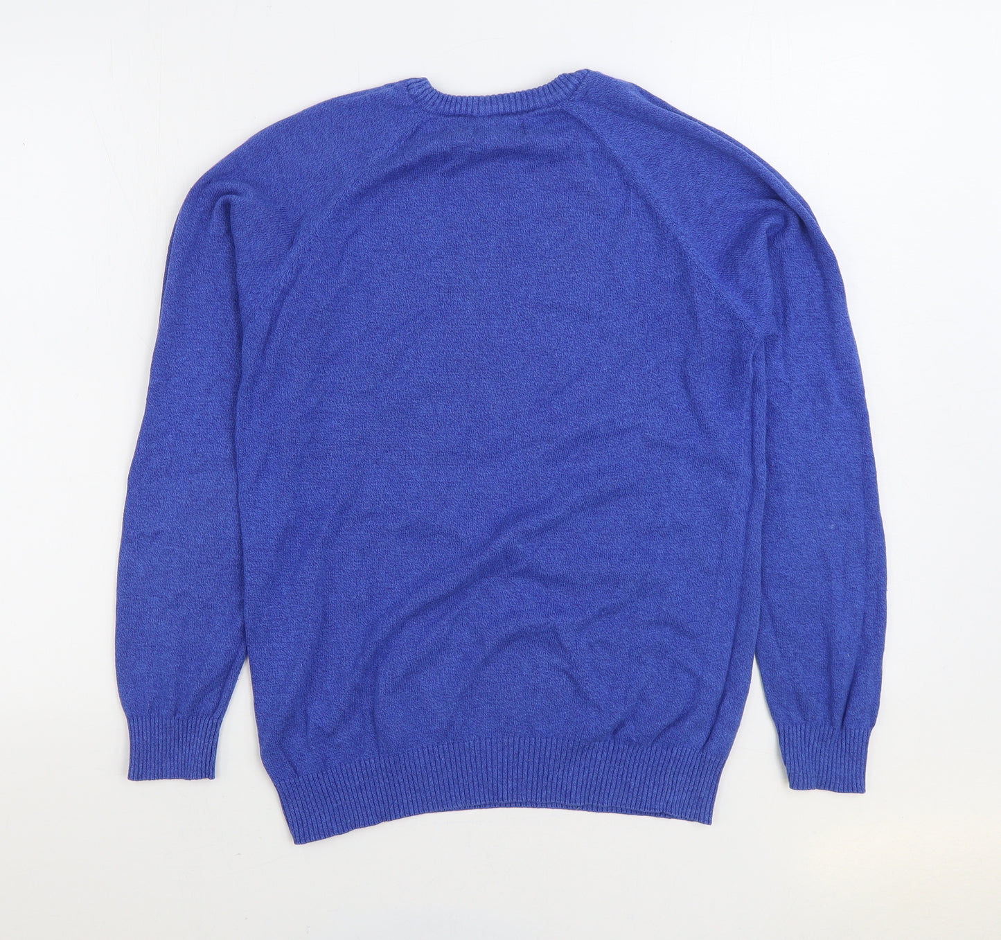 Primark Mens Blue Round Neck Cotton Pullover Jumper Size XS