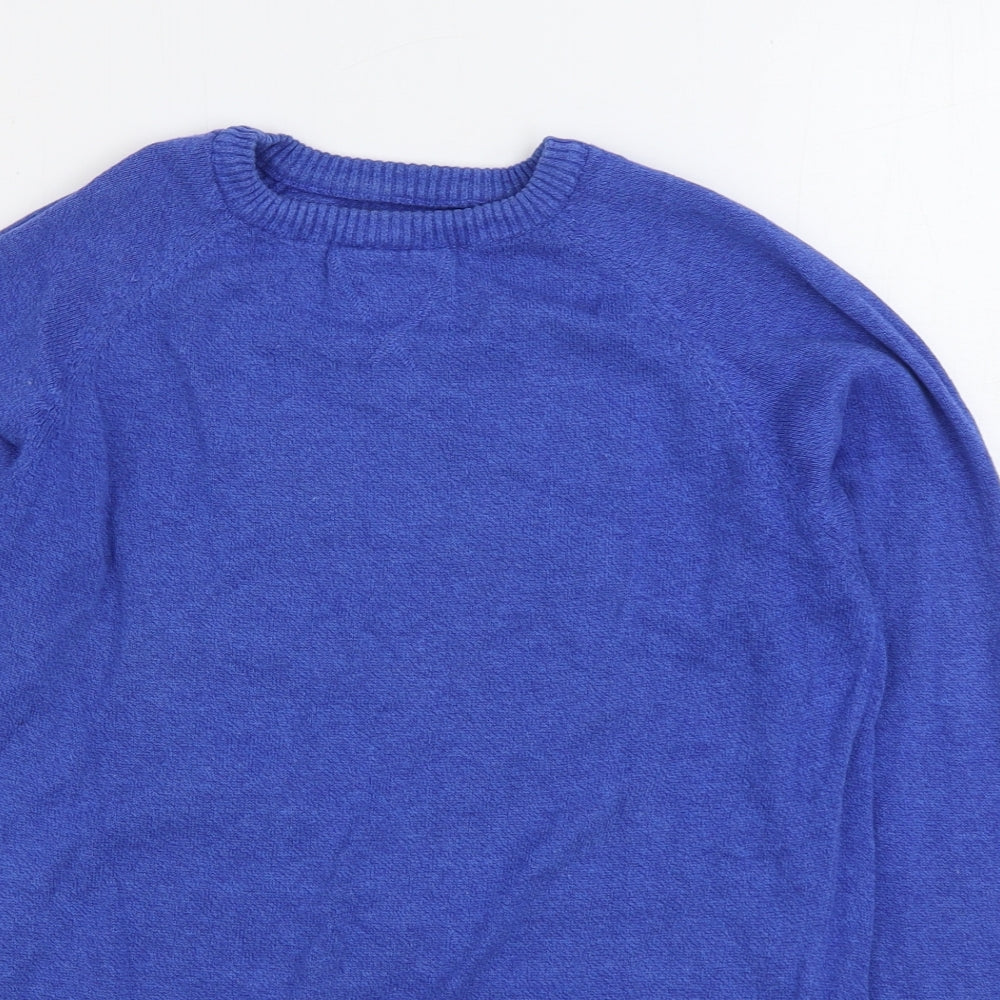 Primark Mens Blue Round Neck Cotton Pullover Jumper Size XS