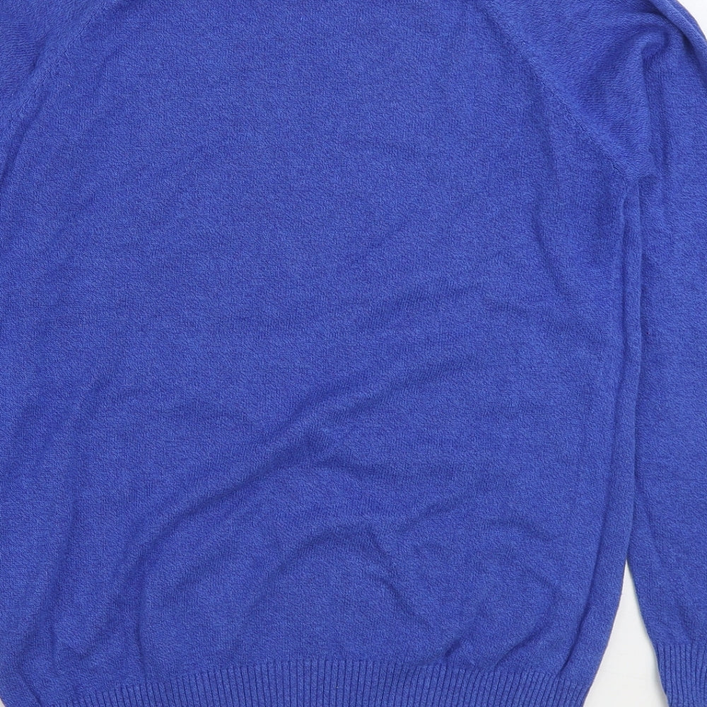 Primark Mens Blue Round Neck Cotton Pullover Jumper Size XS
