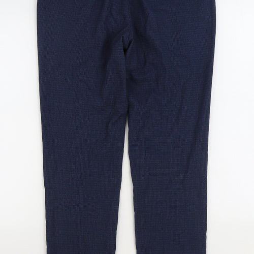Burton Mens Blue Polyester Trousers Size 32 in L30 in Regular Zip