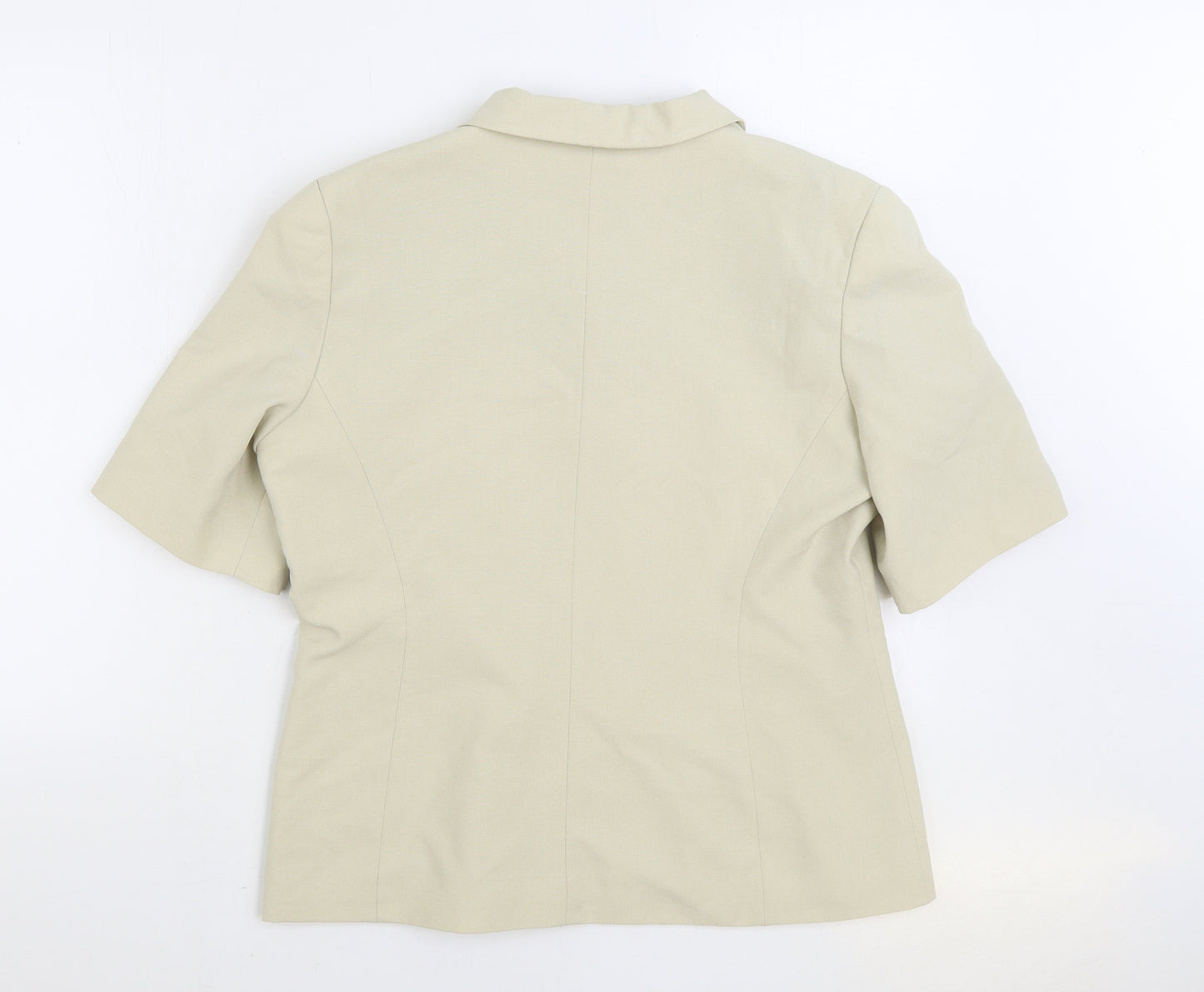 Modern Classics Womens Beige Jacket Blazer Size 16 Button