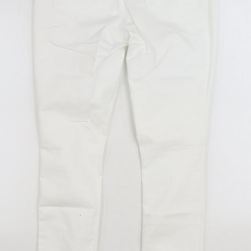 Old Navy Womens White Cotton Skinny Jeans Size 30 in L29 in Regular Zip