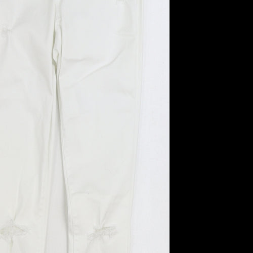 Old Navy Womens White Cotton Skinny Jeans Size 30 in L29 in Regular Zip