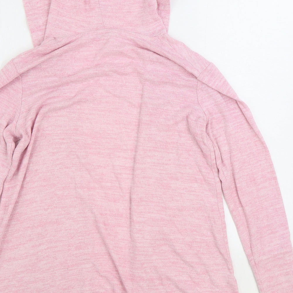 George Womens Pink V-Neck Polyester Cardigan Jumper Size S