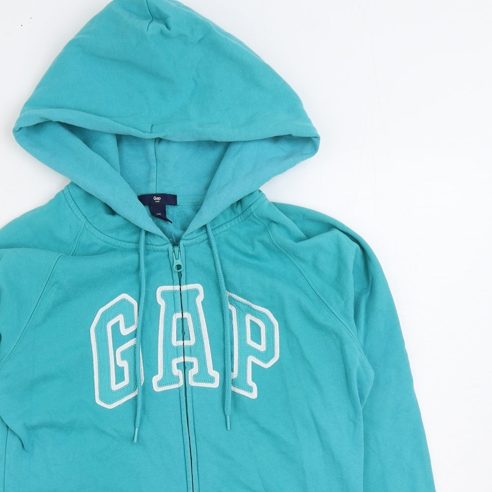 Gap Womens Blue Cotton Full Zip Hoodie Size M Zip