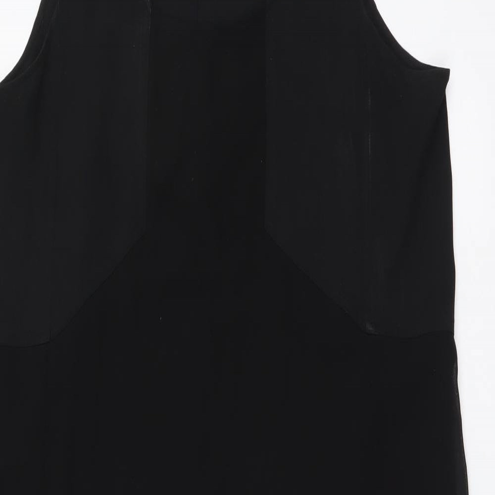 H&M Womens Black Polyester A-Line Size 16 Round Neck Pullover