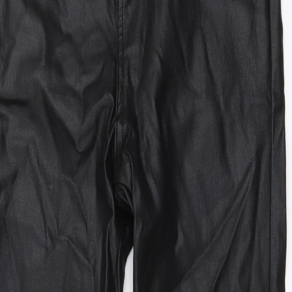 Very Womens Black Viscose Jegging Trousers Size 14 L27 in Regular Button