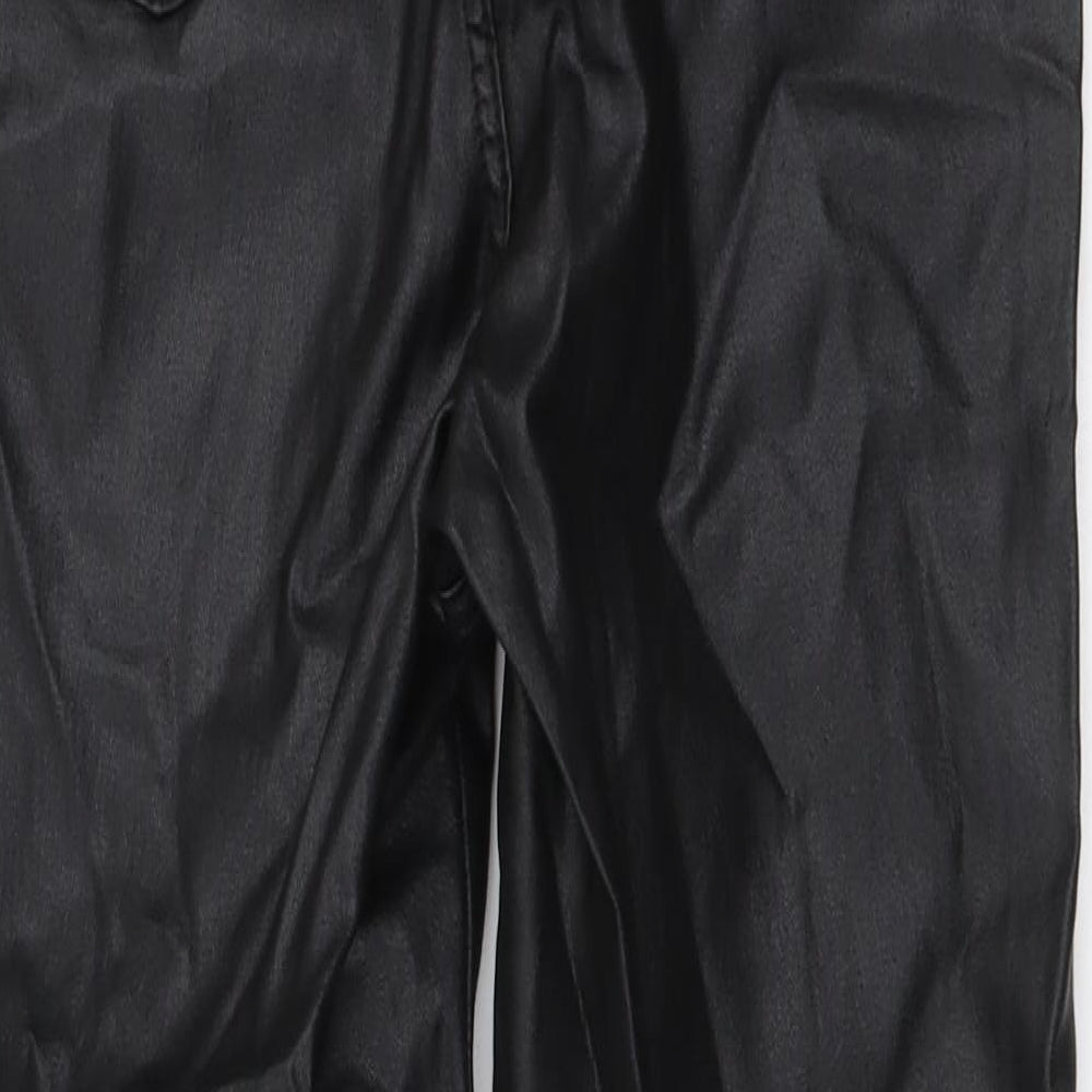 Very Womens Black Viscose Jegging Trousers Size 14 L27 in Regular Button