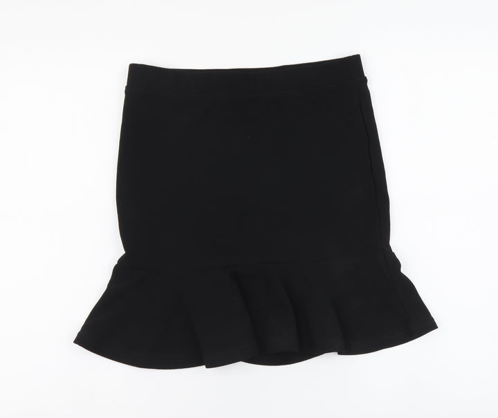 SheIn Womens Black Polyester Trumpet Skirt Size L Drawstring