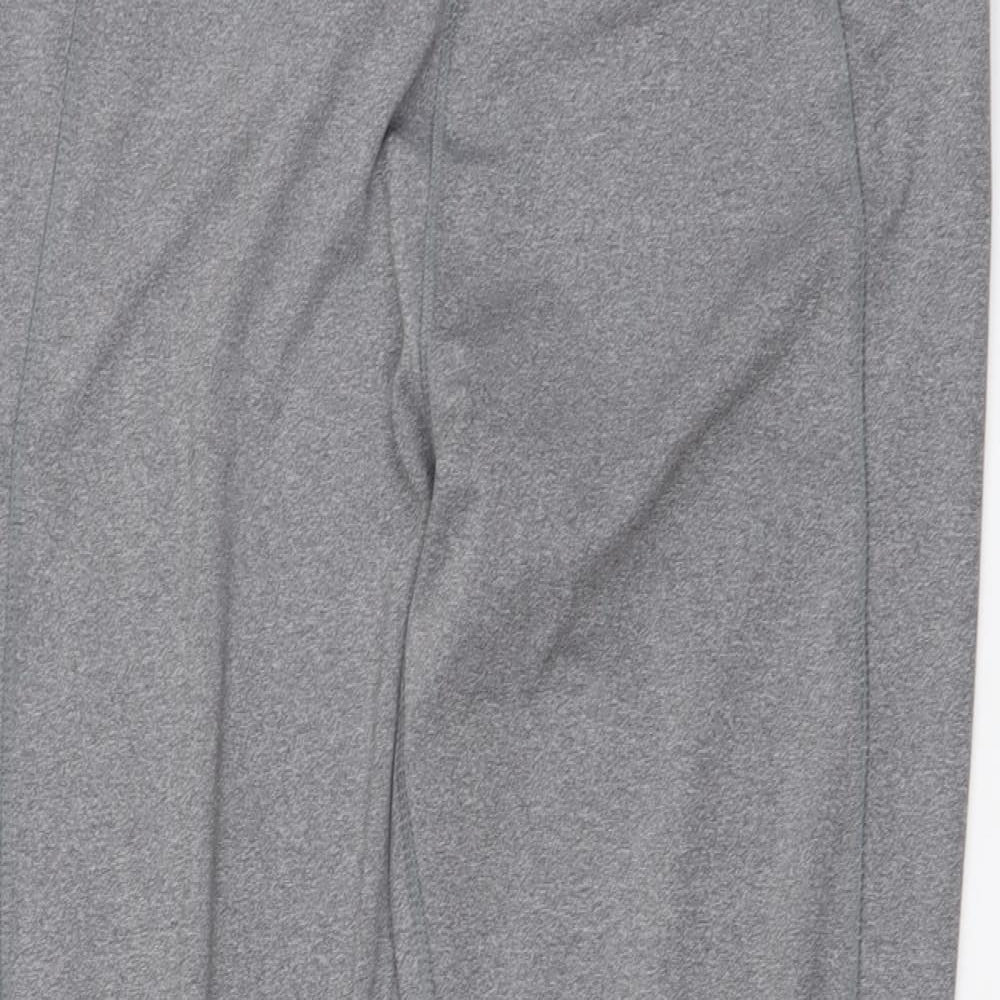 Work out Womens Grey Polyester Jogger Leggings Size 14 L27 in Regular Drawstring