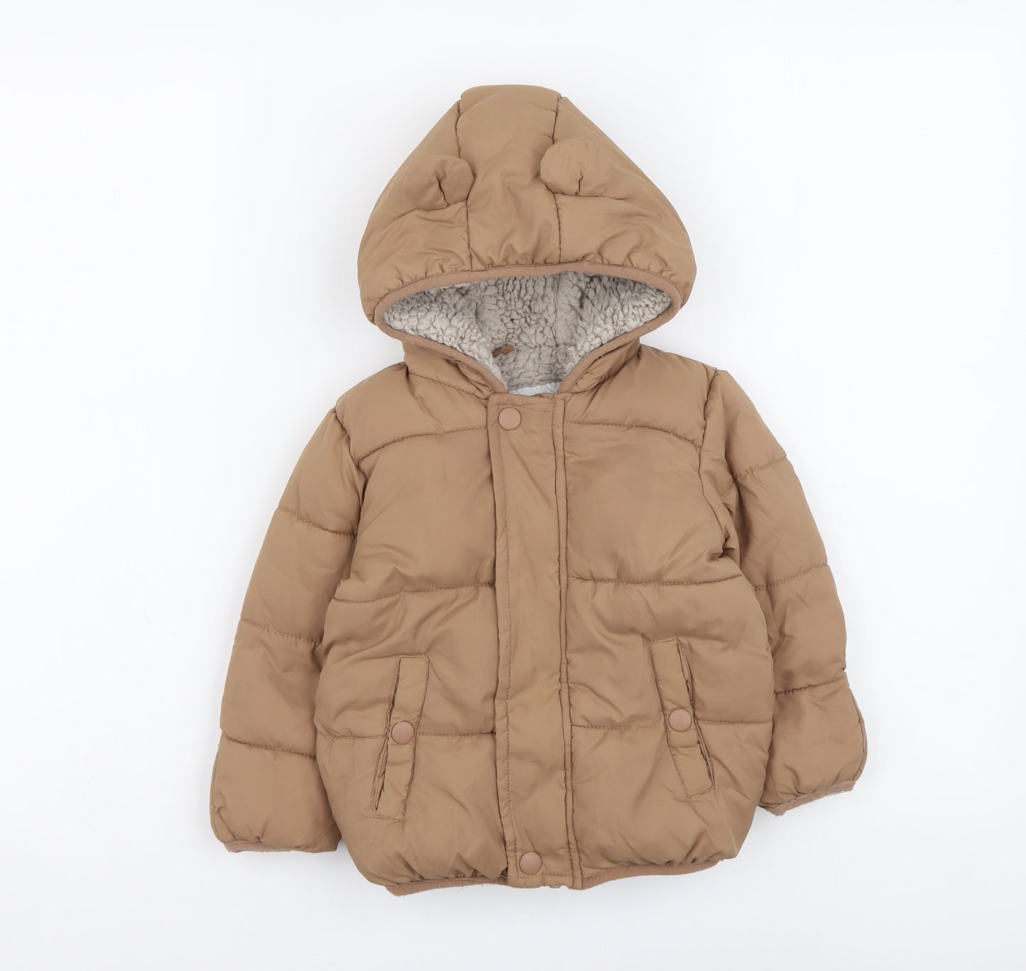 George Boys Beige Jacket Size 12-18 Months Zip