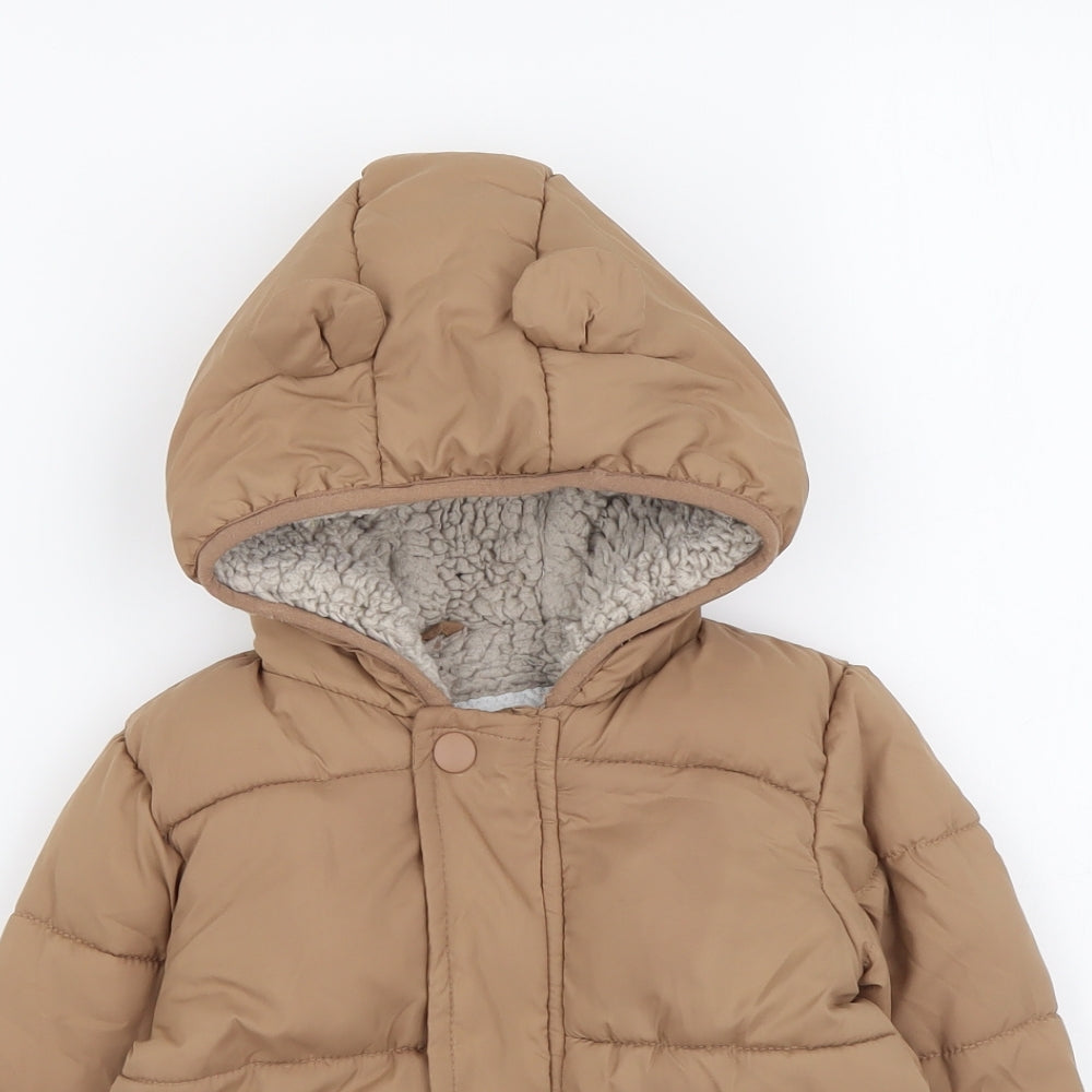 George Boys Beige Jacket Size 12-18 Months Zip
