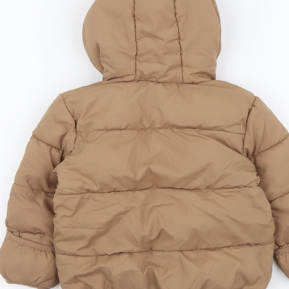 George Boys Beige Jacket Size 12-18 Months Zip