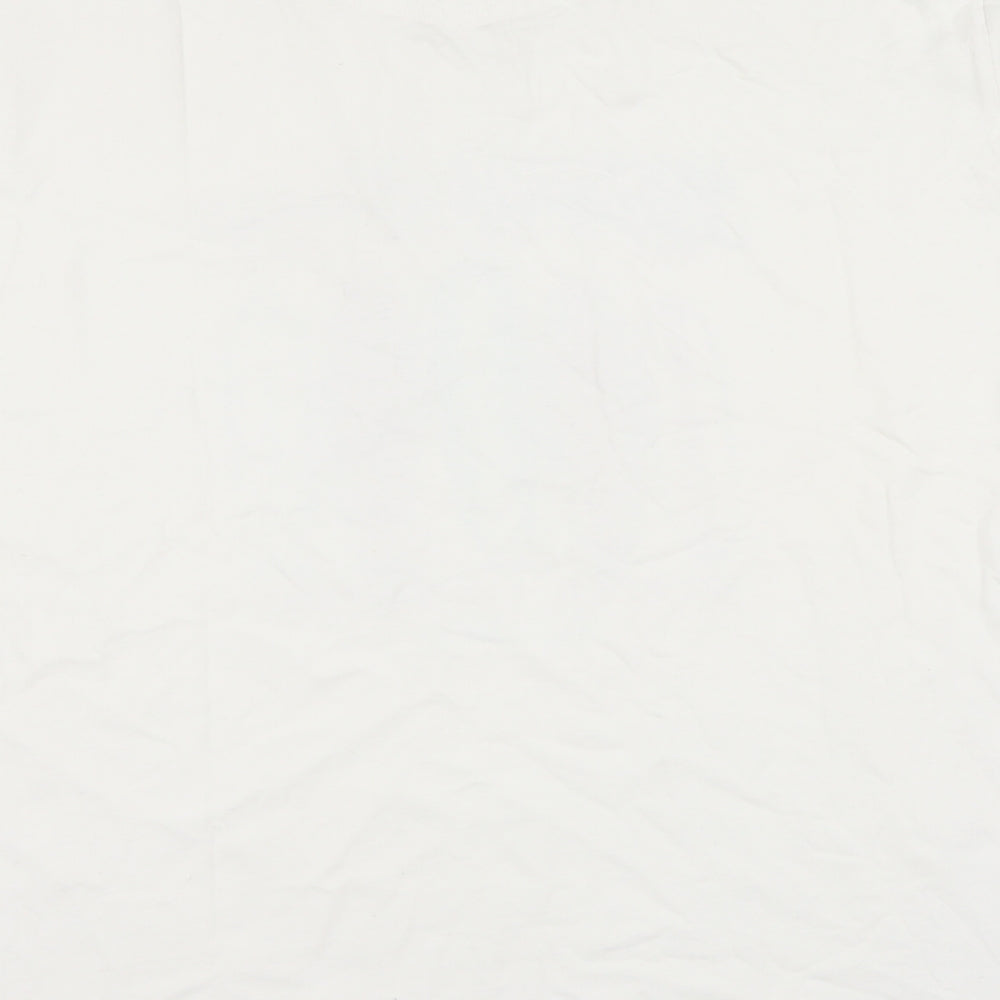 Fat Face Mens White Cotton T-Shirt Size L Round Neck