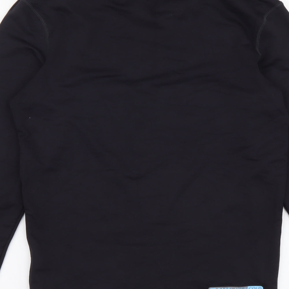 Canterbury Womens Black Polyester Basic Polo Size XS High Neck Pullover