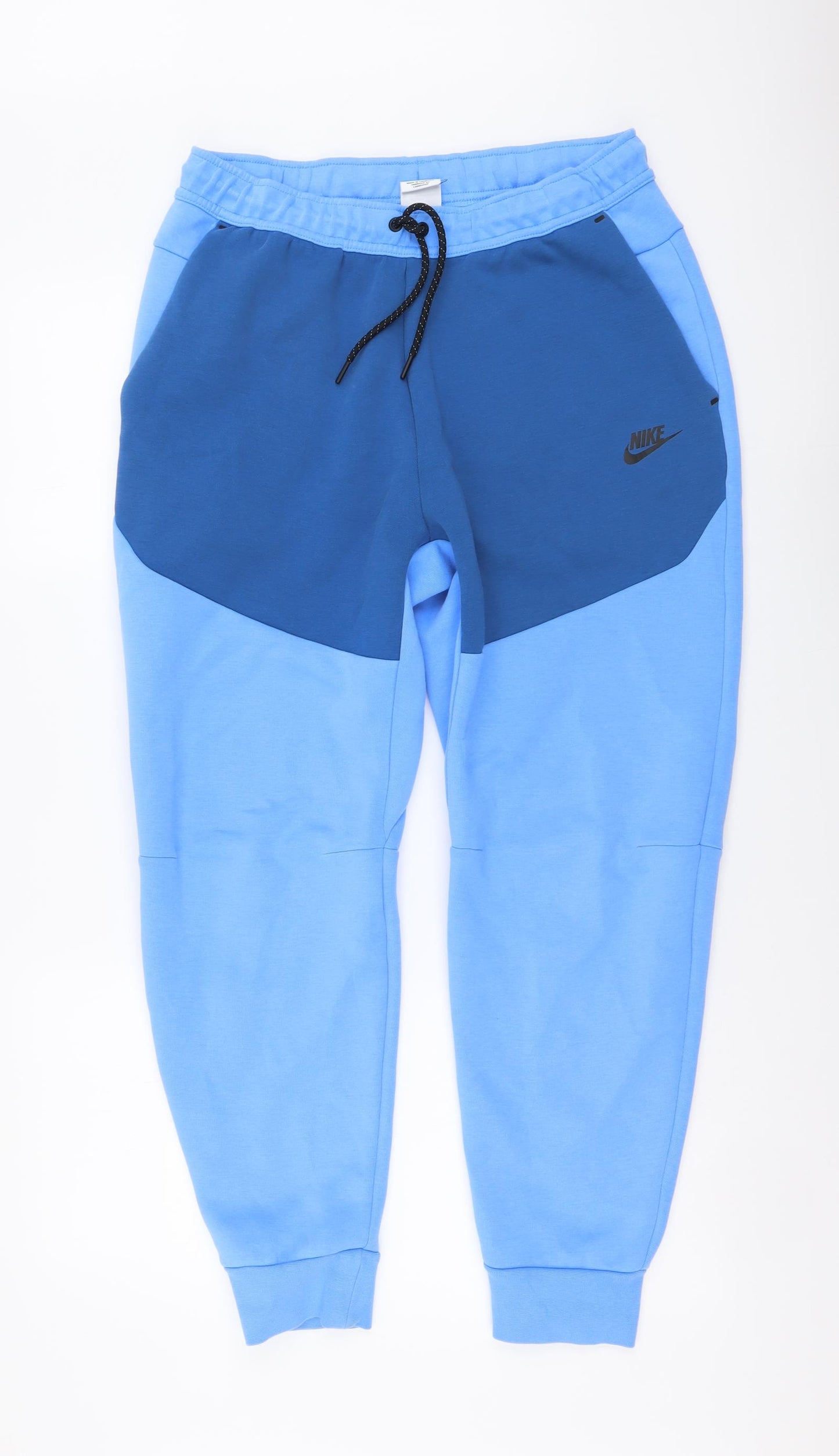 Nike Mens Blue Cotton Jegging Trousers Size L L27 in Regular Drawstring
