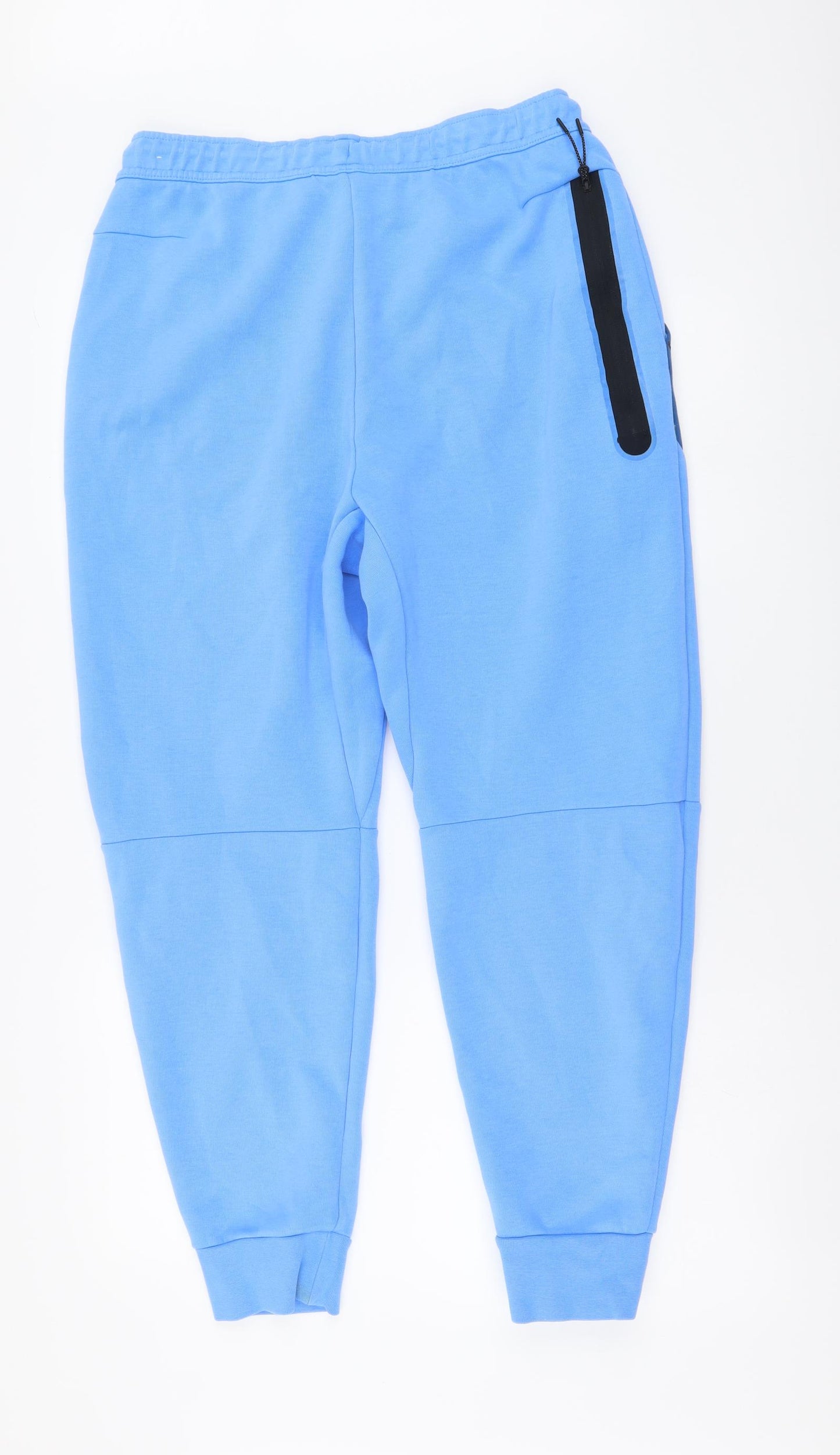 Nike Mens Blue Cotton Jegging Trousers Size L L27 in Regular Drawstring