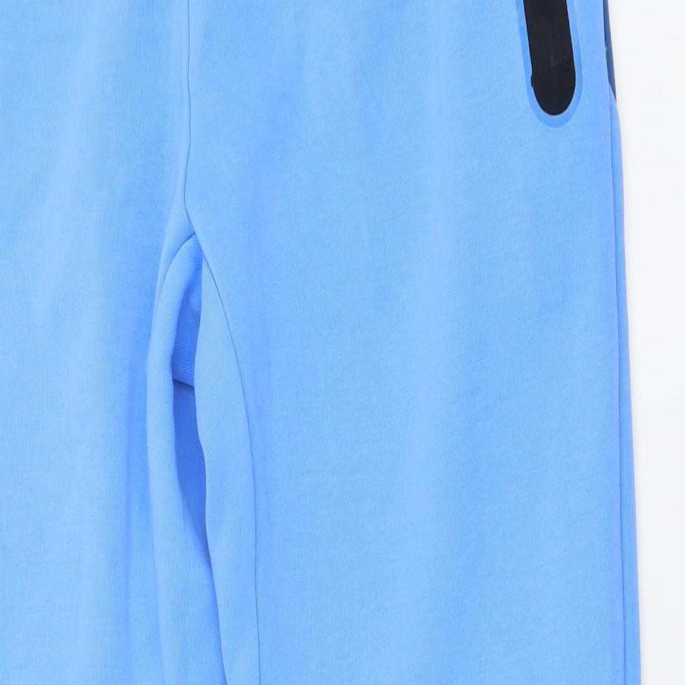 Nike Mens Blue Cotton Jegging Trousers Size L L27 in Regular Drawstring