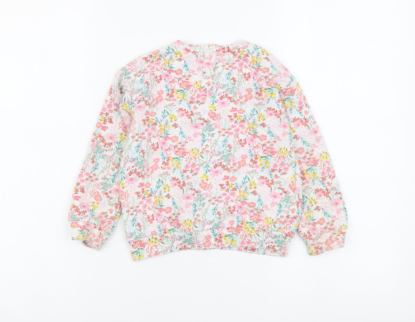 Willow Girls Multicoloured Floral Cotton Pullover Sweatshirt Size 2-3 Years Pullover
