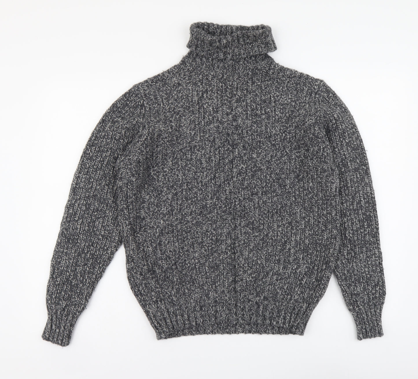 NEXT Mens Grey Roll Neck Cotton Pullover Jumper Size M