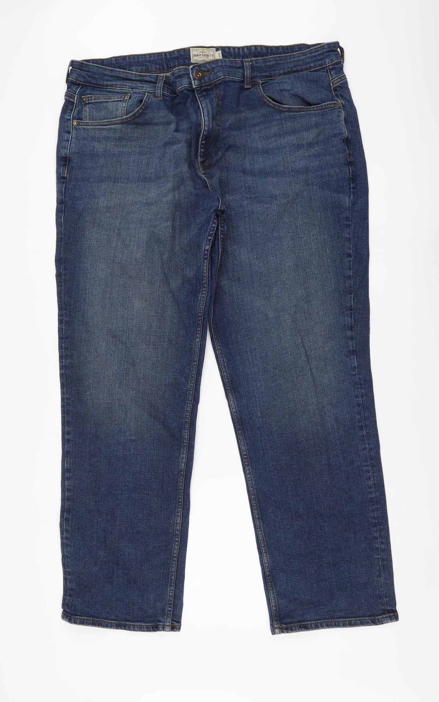NEXT Mens Blue Cotton Straight Jeans Size 40 in L30 in Regular Button