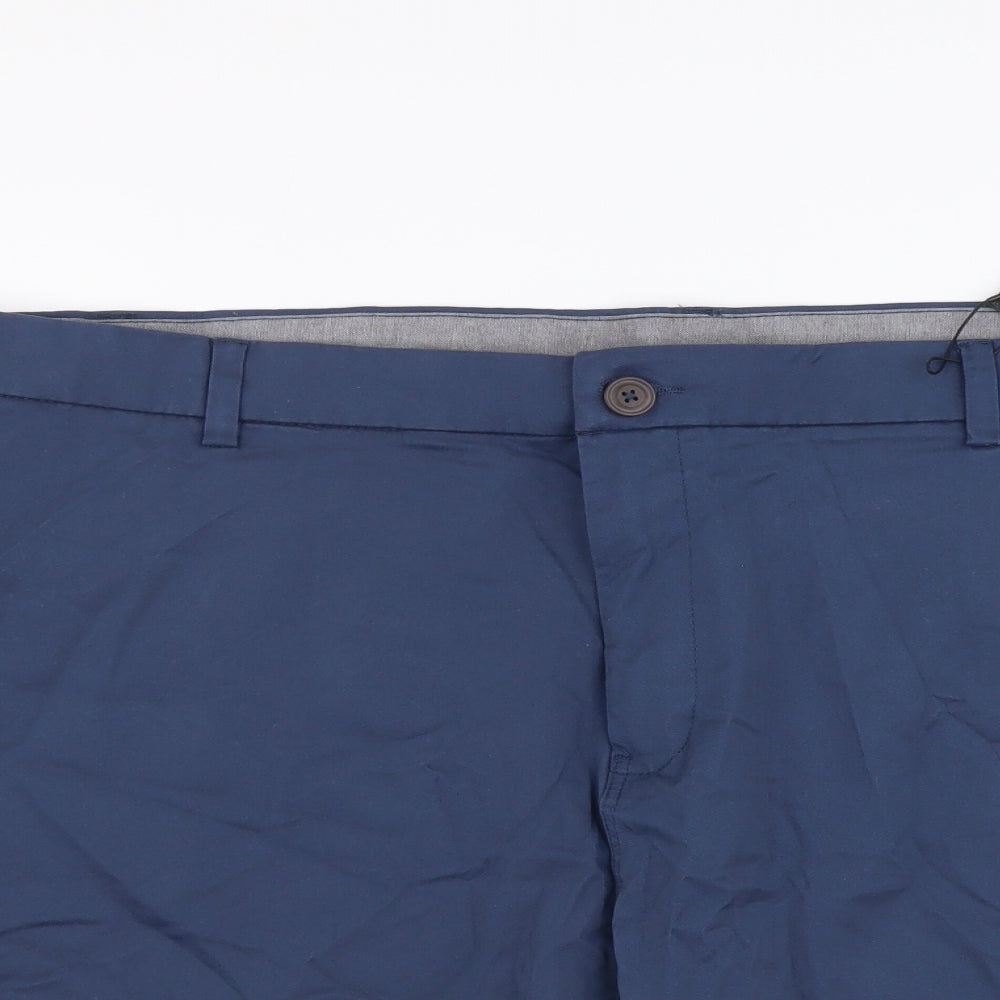 NEXT Mens Blue Cotton Chino Shorts Size 44 in L9 in Regular Button
