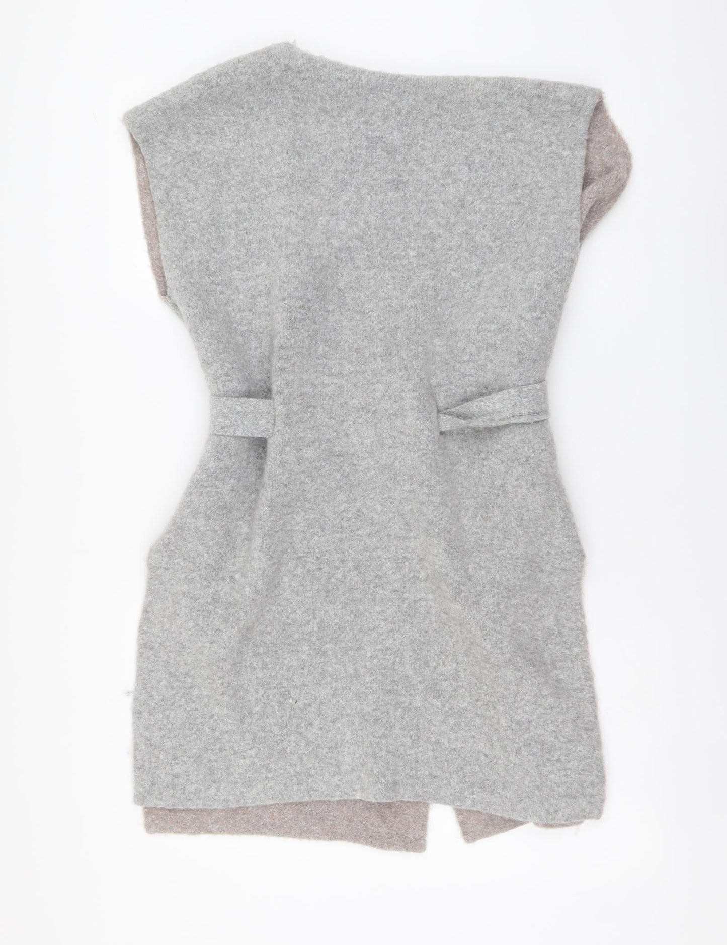Per Una Womens Grey V-Neck Acrylic Cardigan Jumper Size S
