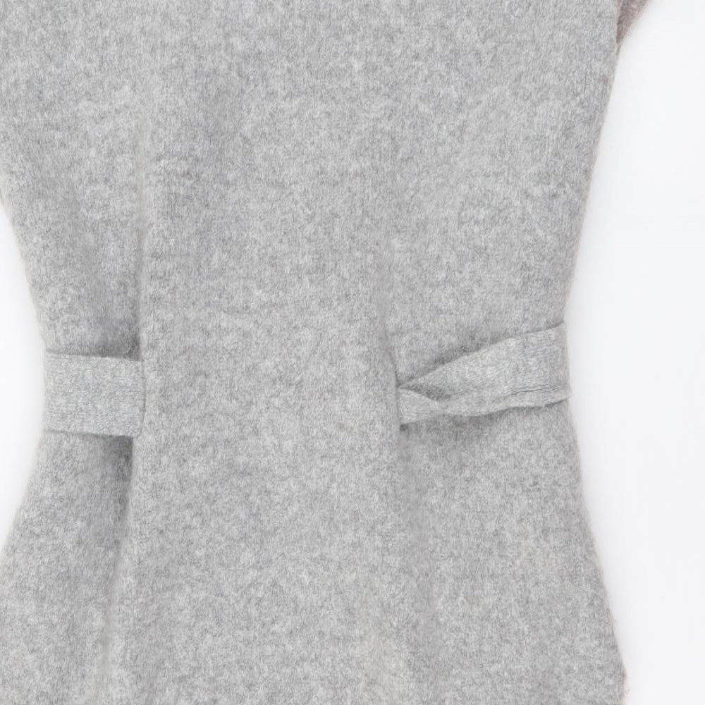 Per Una Womens Grey V-Neck Acrylic Cardigan Jumper Size S