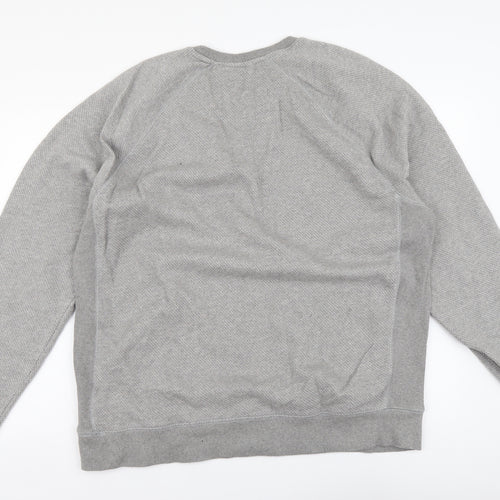 NEXT Mens Grey Cotton Henley Sweatshirt Size 2XL