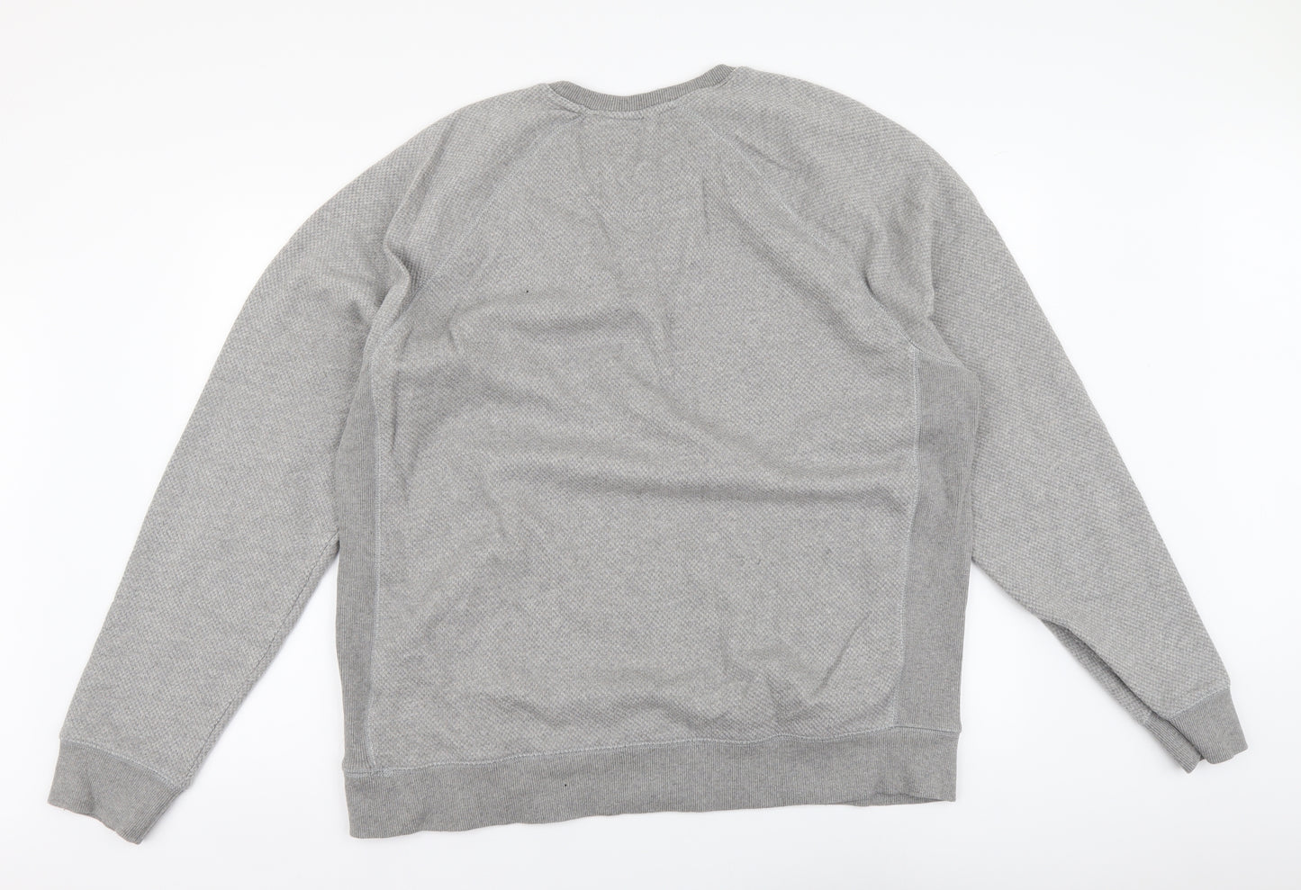 NEXT Mens Grey Cotton Henley Sweatshirt Size 2XL