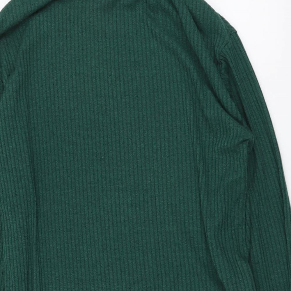 SheIn Womens Green Roll Neck Polyester Tunic Jumper Size S