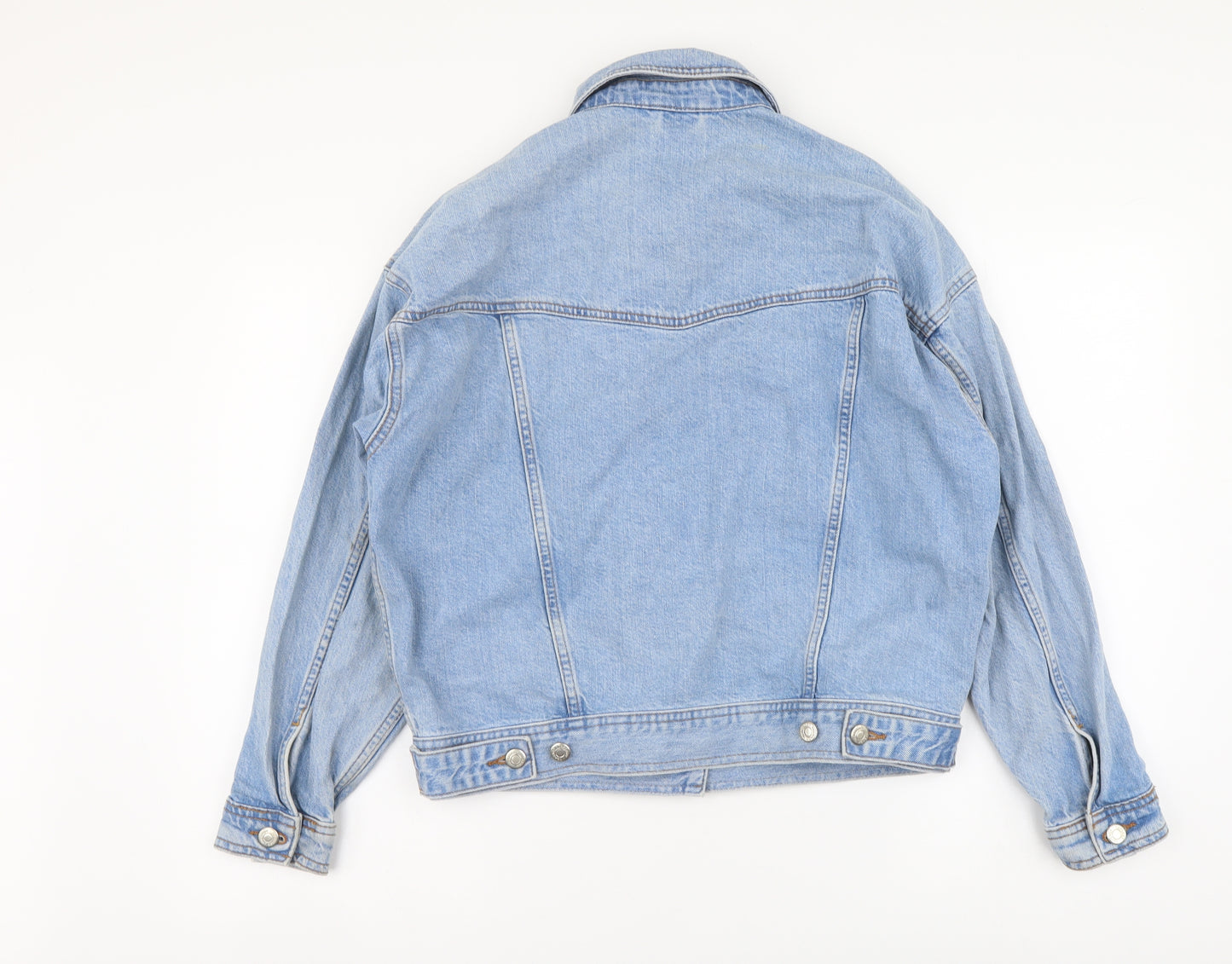 Topshop Womens Blue Jacket Size 6 Button