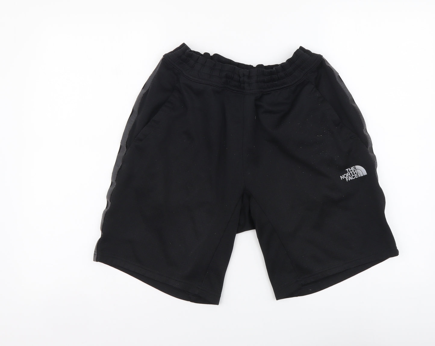 The North Face Mens Black Polyester Sweat Shorts Size M L8 in Regular Drawstring