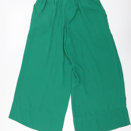 SheIn Womens Green Polyester Cropped Trousers Size S L21 in Regular Drawstring