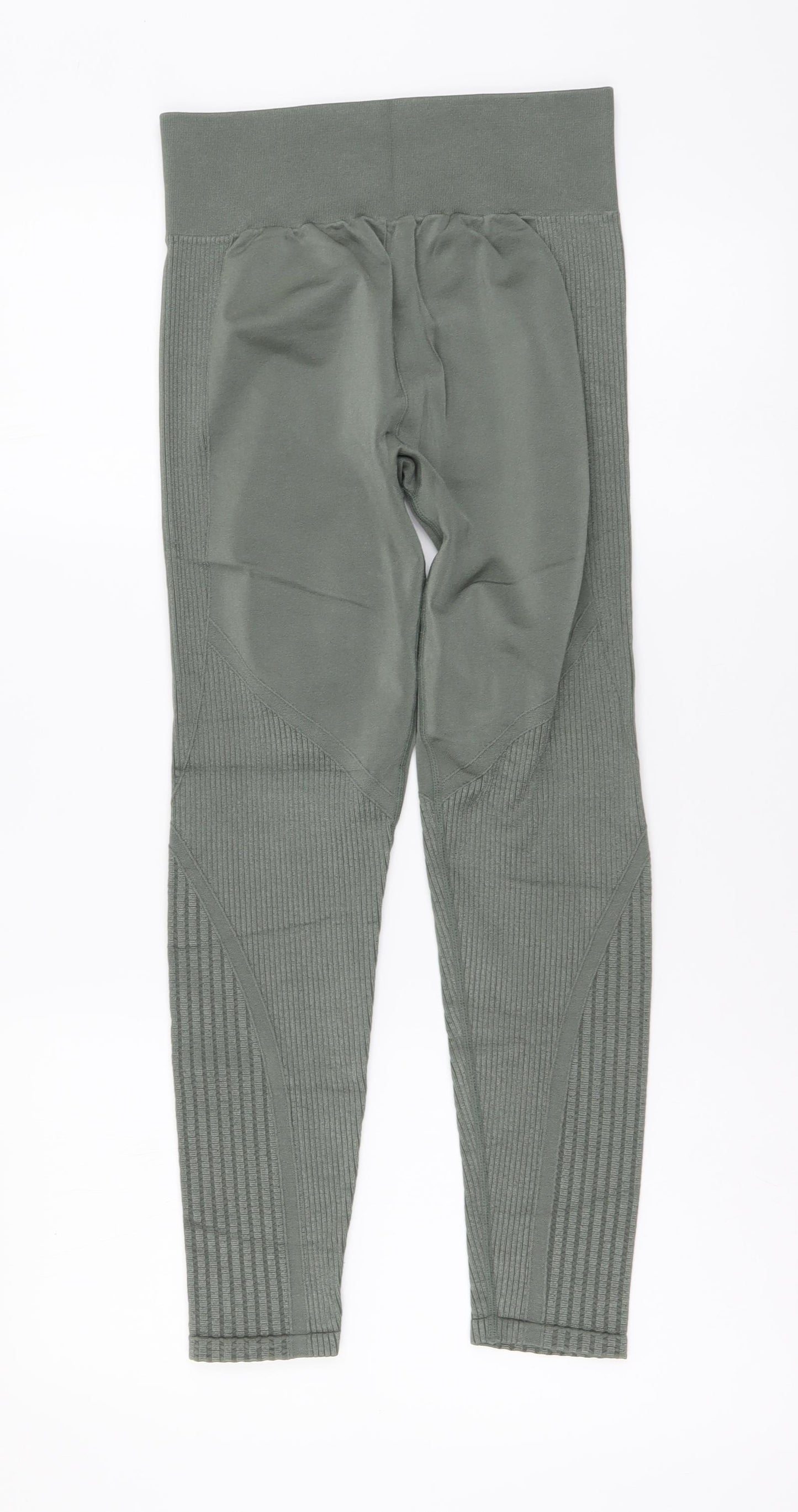 H&M Womens Green Polyester Jogger Leggings Size M L25 in Regular Drawstring