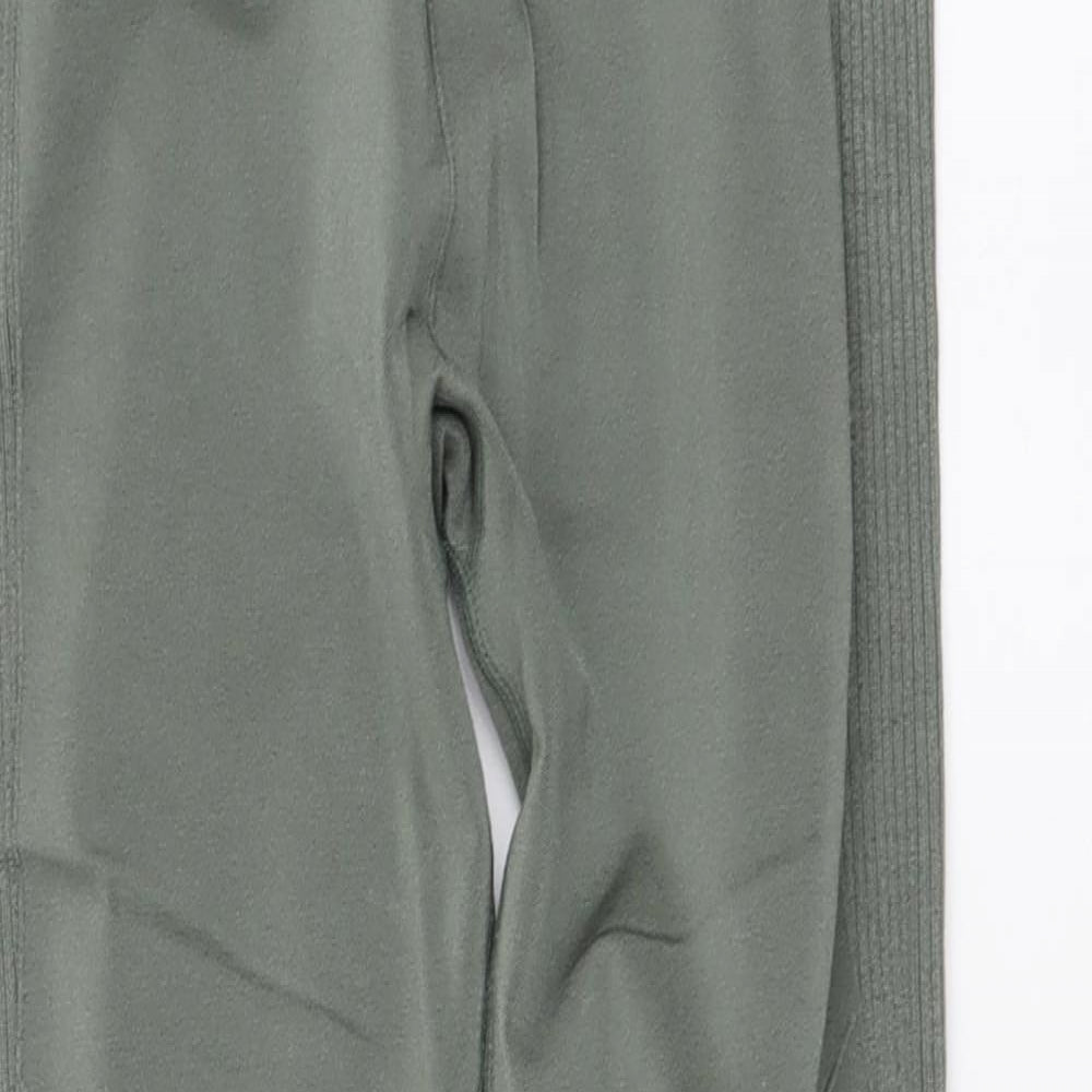 H&M Womens Green Polyester Jogger Leggings Size M L25 in Regular Drawstring