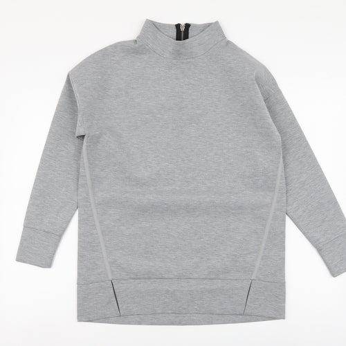 NEXT Womens Grey Polyester Pullover Sweatshirt Size 8 Zip