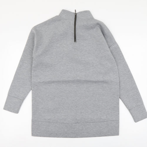 NEXT Womens Grey Polyester Pullover Sweatshirt Size 8 Zip