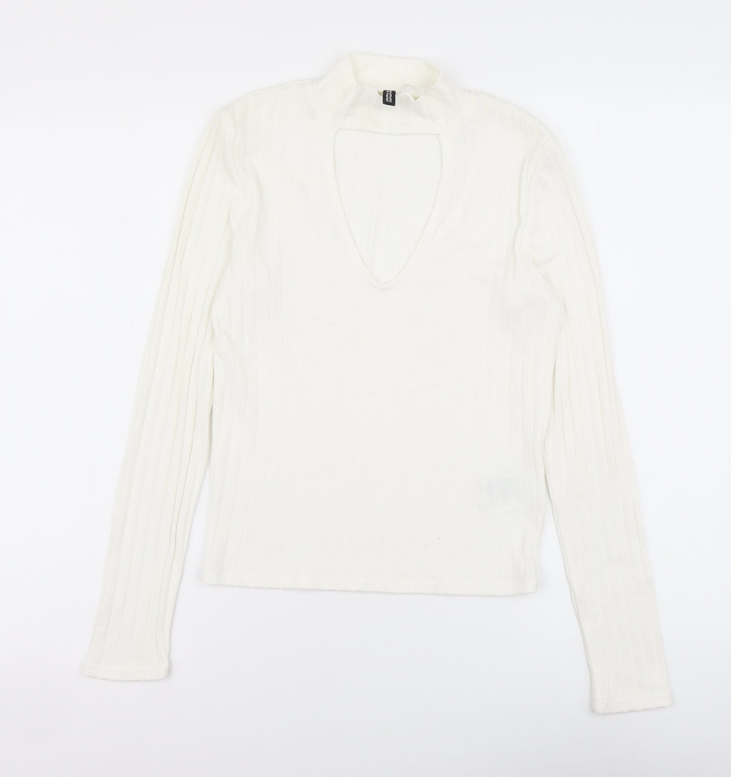 H&M Womens Ivory Polyester Basic Blouse Size S Halter