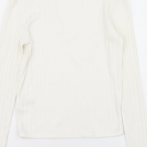 H&M Womens Ivory Polyester Basic Blouse Size S Halter