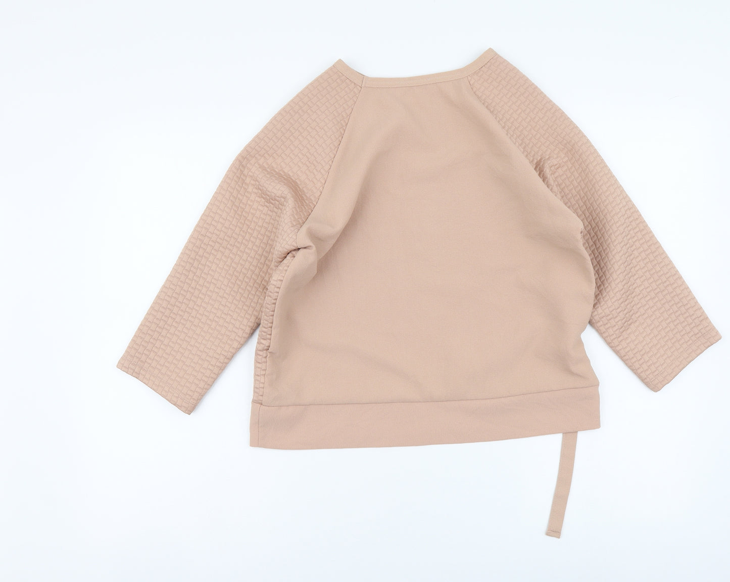 Zara Womens Pink Polyester Basic Blouse Size S Round Neck