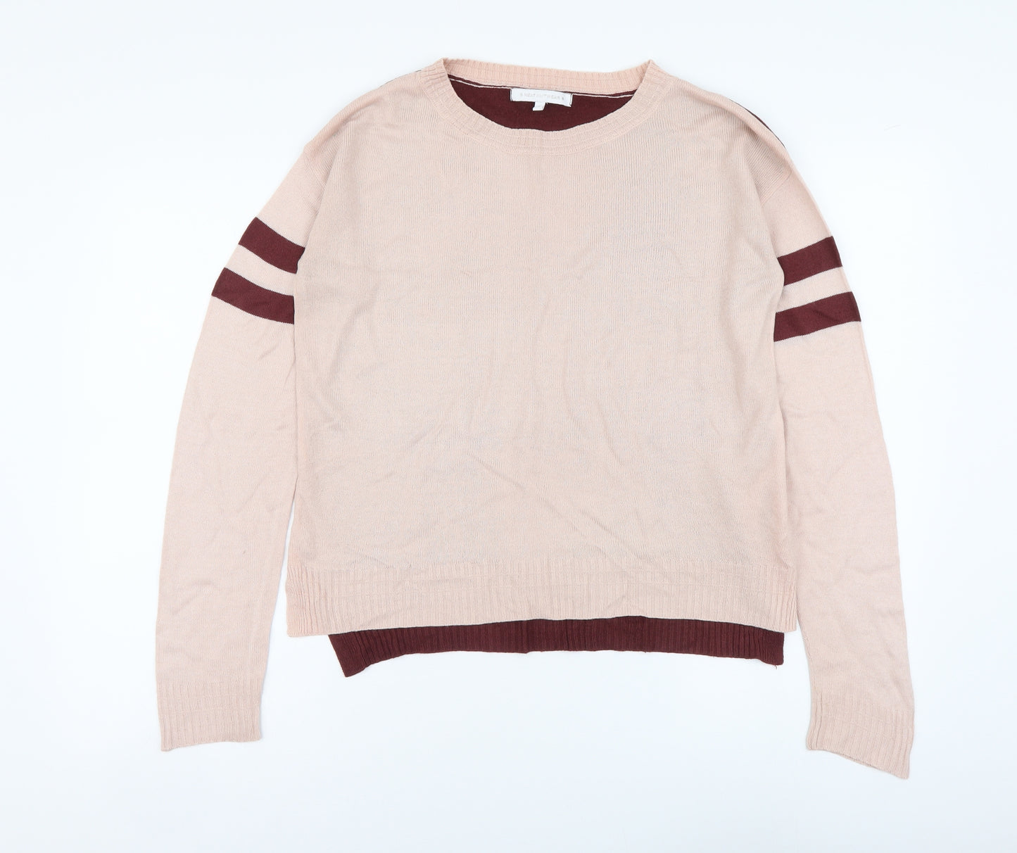 NEXT Womens Pink Round Neck Acrylic Pullover Jumper Size XS