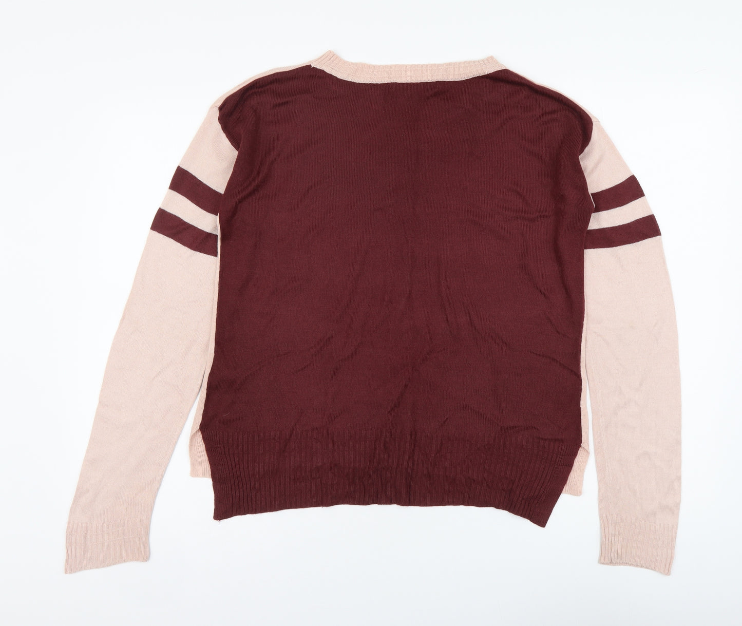 NEXT Womens Pink Round Neck Acrylic Pullover Jumper Size XS